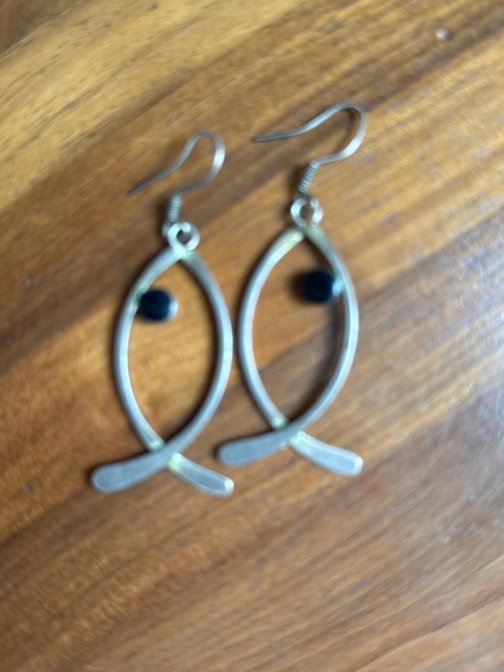 Vintage Silver Fish Earrings